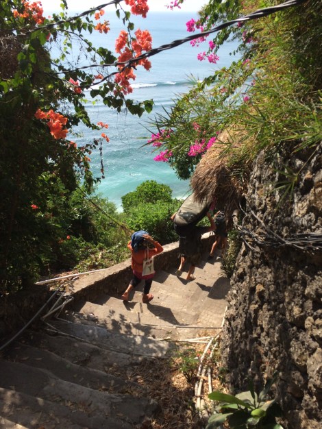 Stairs down to Bingin